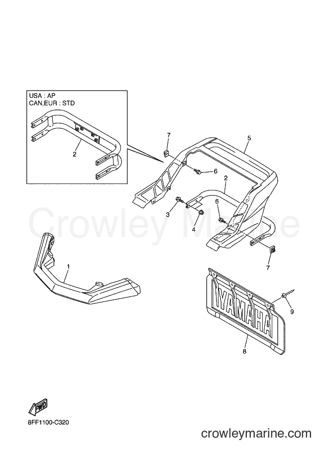 Yamaha Motors SXV70VT (8FF1) [020] - BUMPER