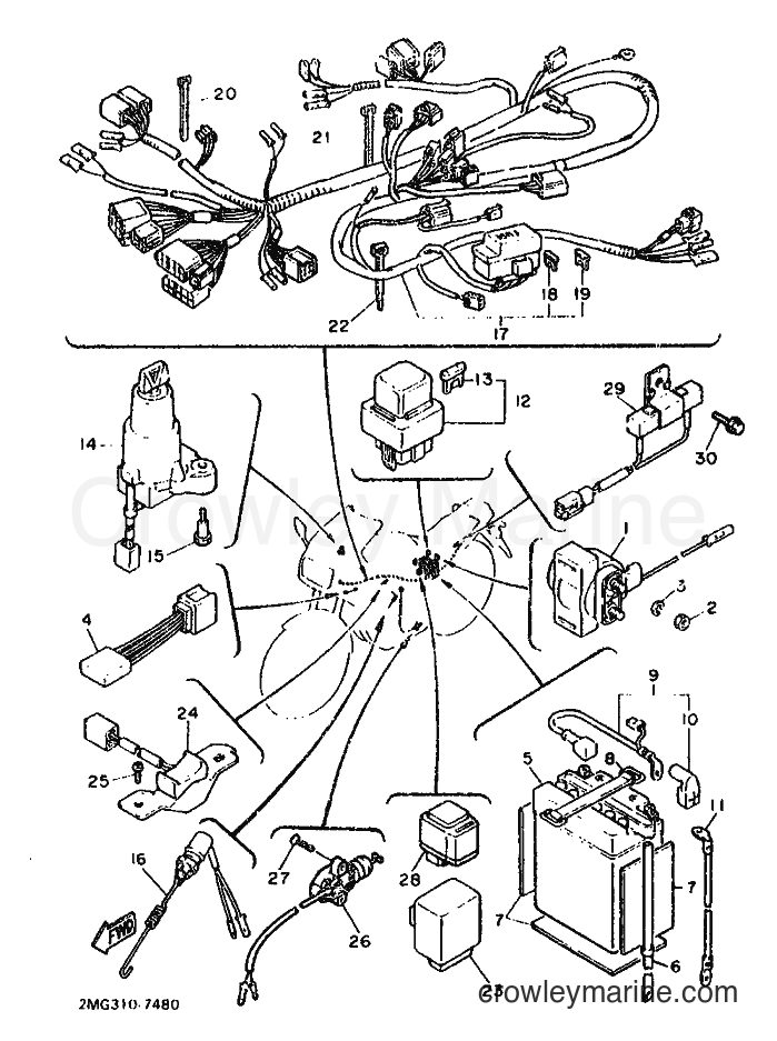 1987 Sport Bike FZ750 T - FZ750 T (2MG) [99A] - ELECTRICAL 2