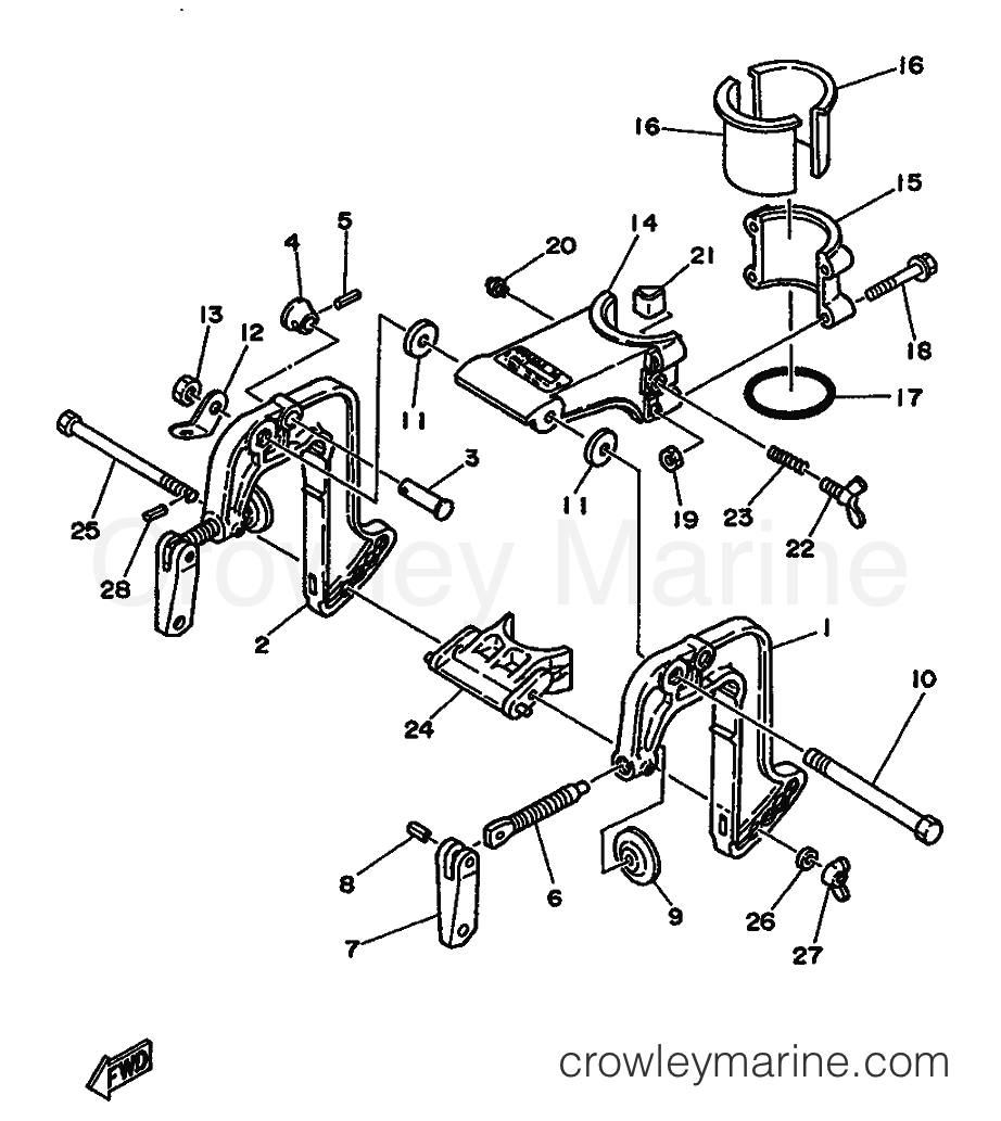 Yamaha Motors 2B (6A1) [999] - BRACKET 1