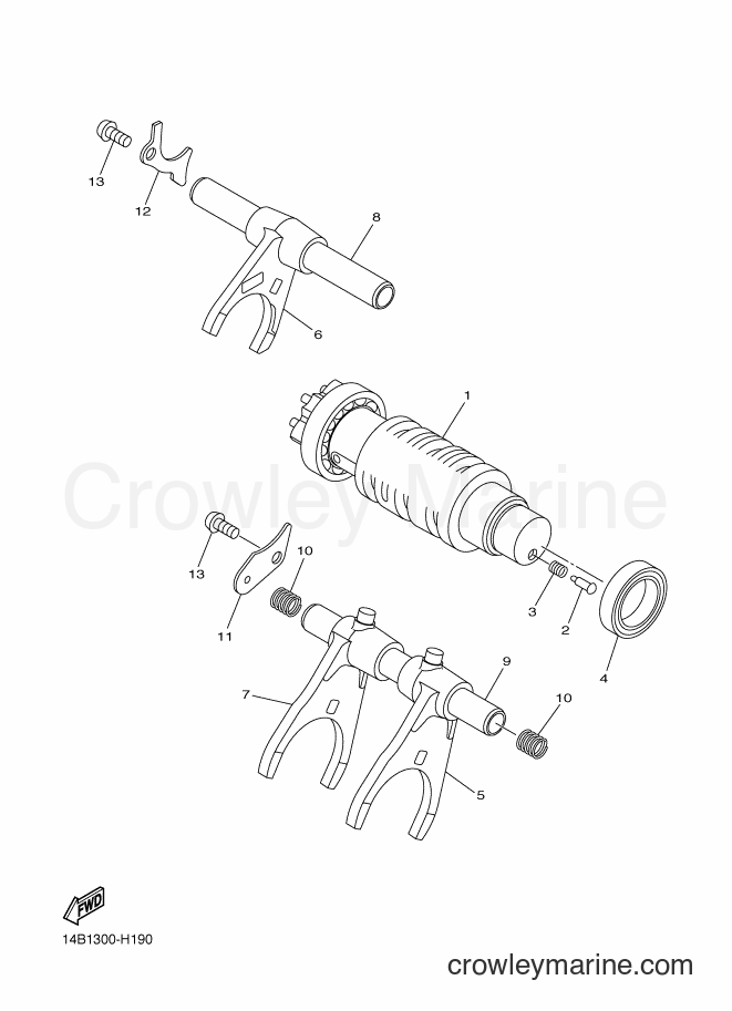 2010 Sport Bike YZF-R1 - YZF-R1 (14BG) [010] - SHIFT CAM & FORK