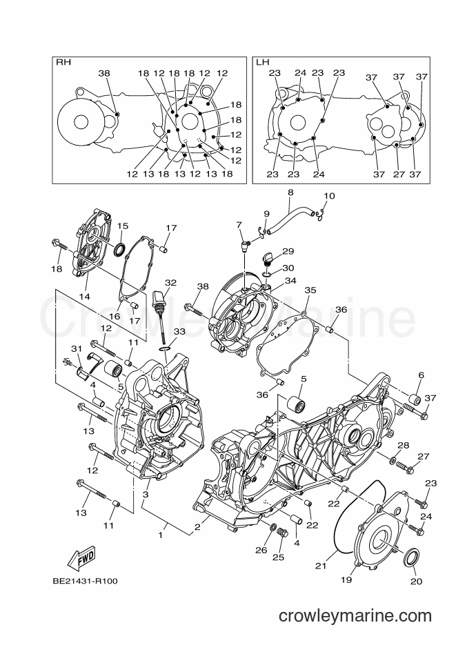 Yamaha Motors MWS150-A (BB85) [010] - CRANKCASE