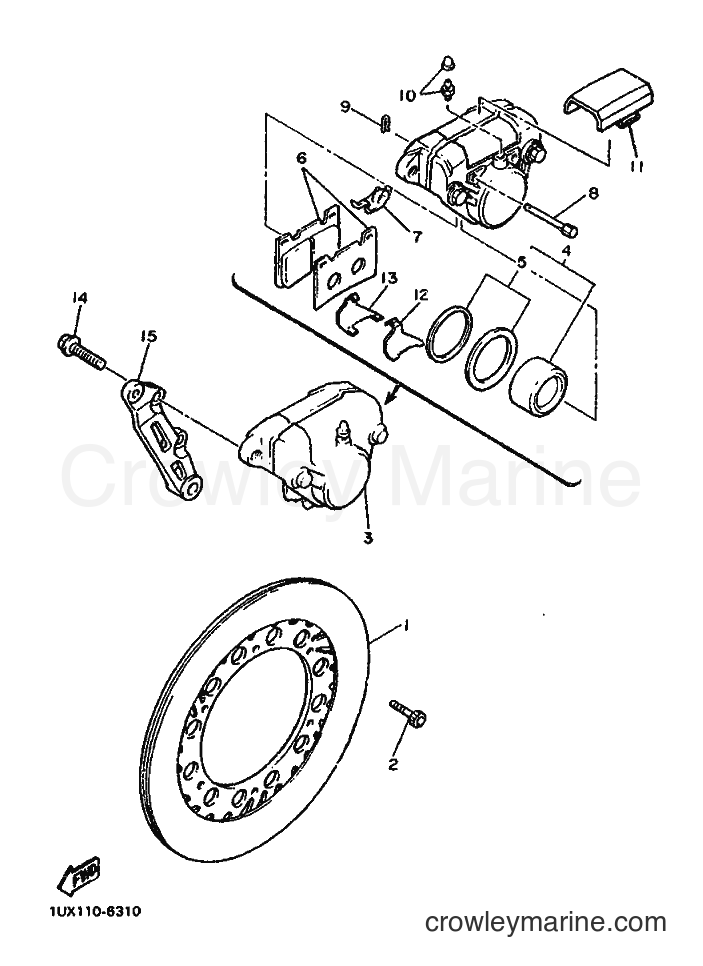 Yamaha Motors FJ1200 (1TX) [99A] - REAR BRAKE CALIPER