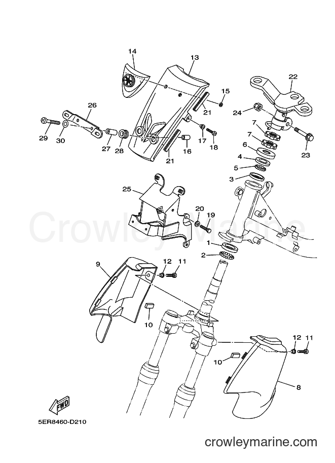 2005 Scooter T105E - T105E (5ER8) [010] - STEERING