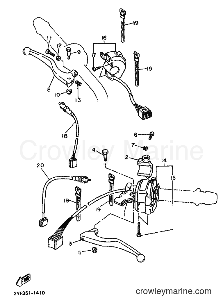 1992 Dirt Bike XTZ660 - XTZ660 (4BW2) [999] - HANDLE SWITCH & LEVER