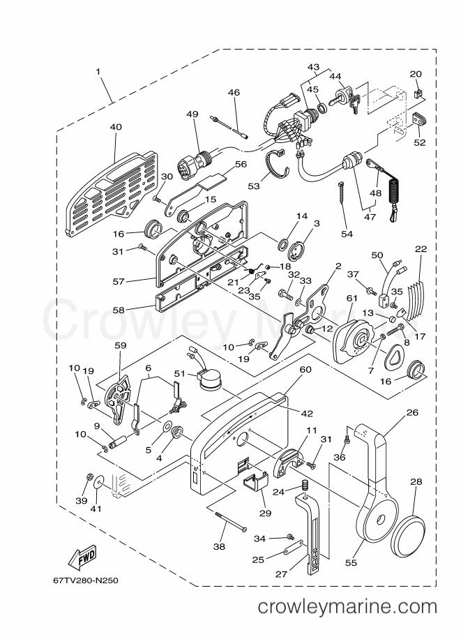 Yamaha Motors 85AETL (688E) [190] - REMOTE CONTROL ASSY 2