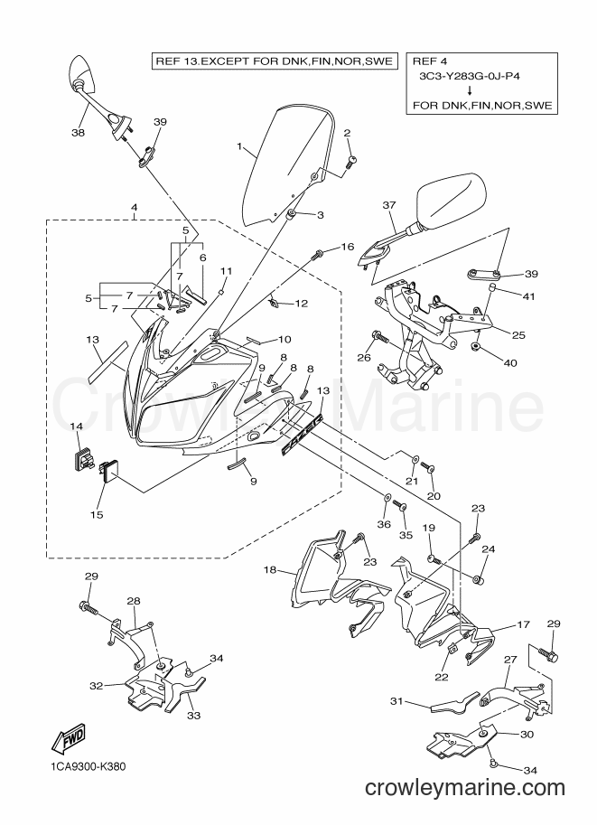 Yamaha Motors FZ1-S (1CAA) [010] - COWLING 1