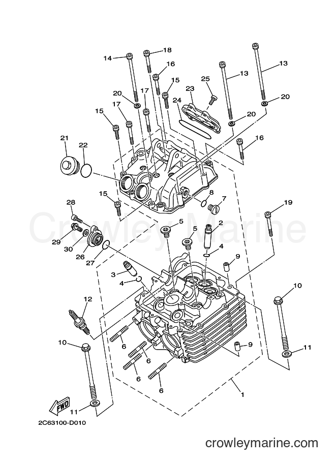 2007 ATV YFM660FWA - YFM660FWA (2C6P) [010] - CYLINDER HEAD