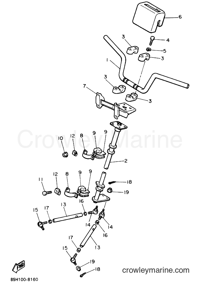 1988 Snowmobile SV80E - SV80E (85H0) [010] - STEERING