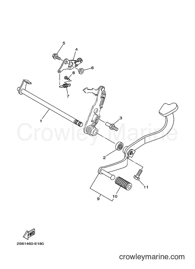 2006 Scooter LA-135DCL - LA-135DCL (2S43) [010] - SHIFT SHAFT
