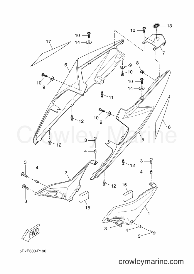 Yamaha Motors YZF-R125A (5D7E) [020] - SIDE COVER
