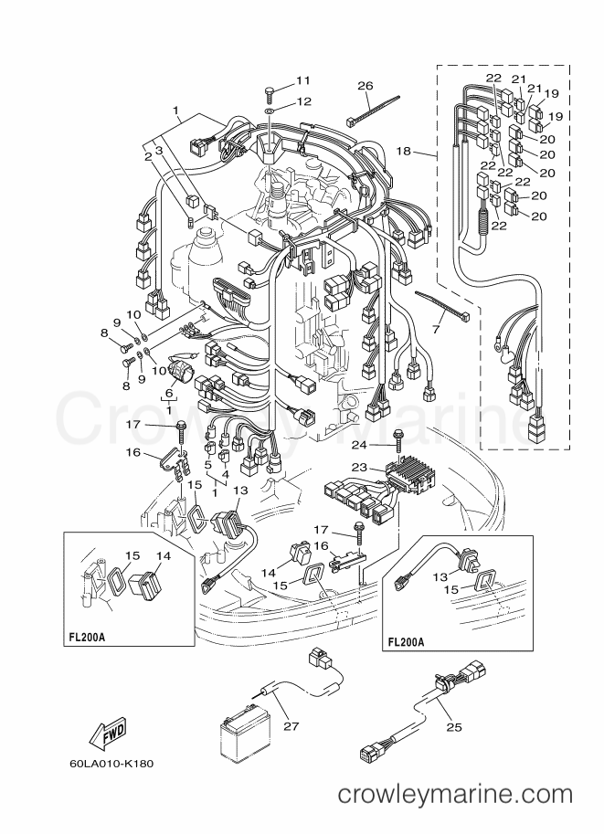 Yamaha Motors FL200AET (60MA) [070] - ELECTRICAL 3