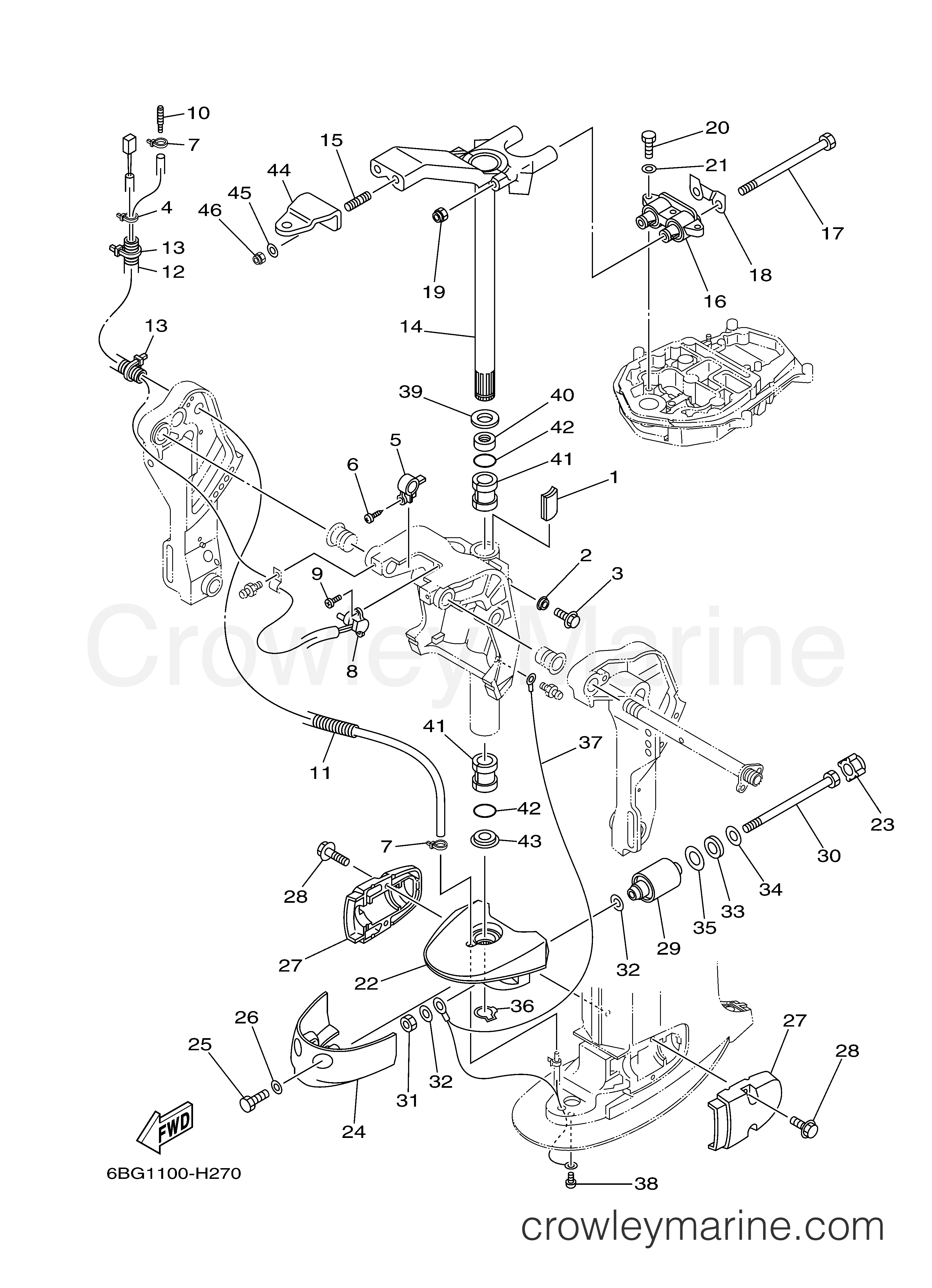 Yamaha Motors F40LA - BRACKET 3
