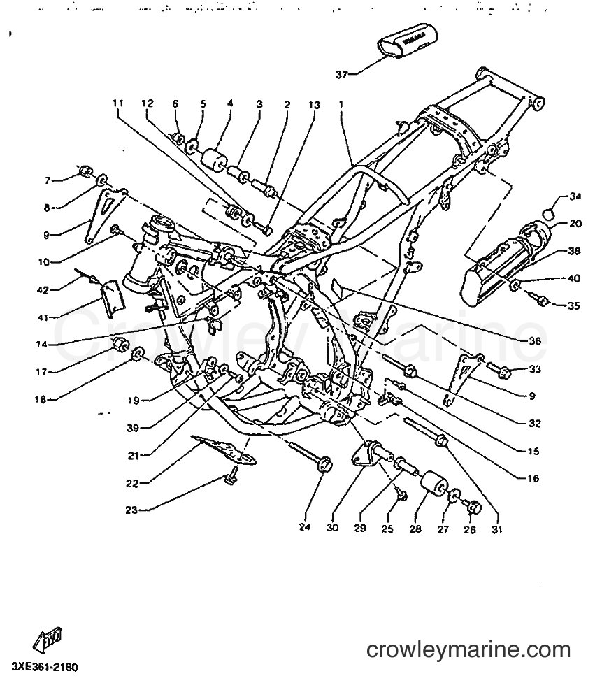1992 Dirt Bike TDR125 - TDR125 (3XE2) [999] - FRAME