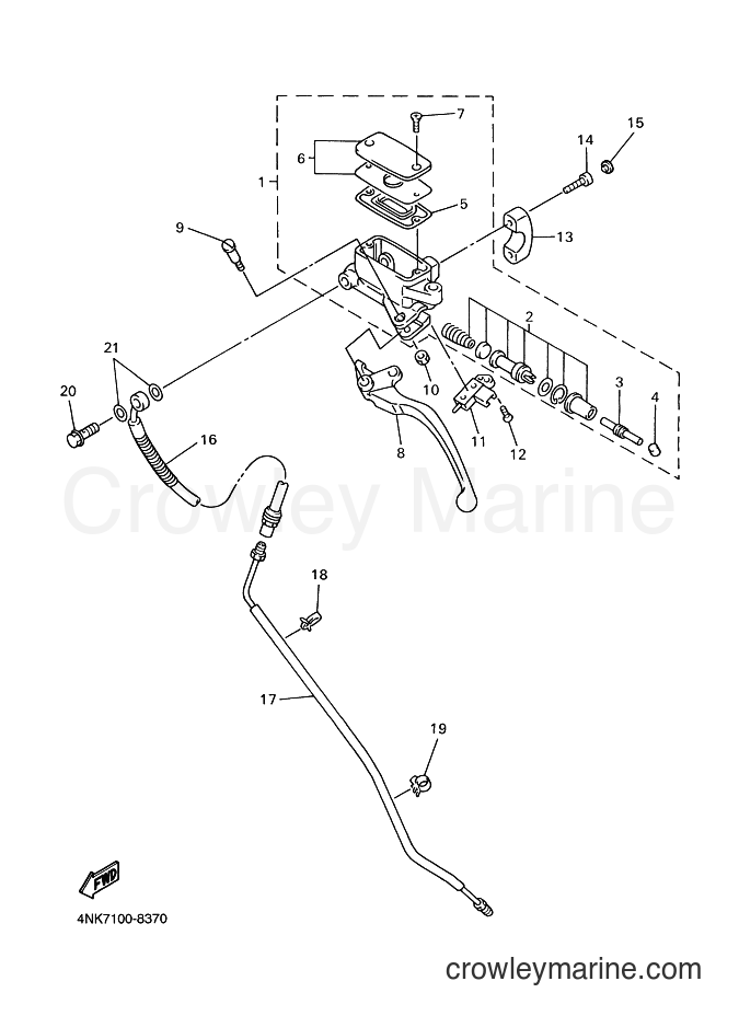 Yamaha Motors XVZ1300A (4YP2) [020] - FRONT MASTER CYLINDER 2