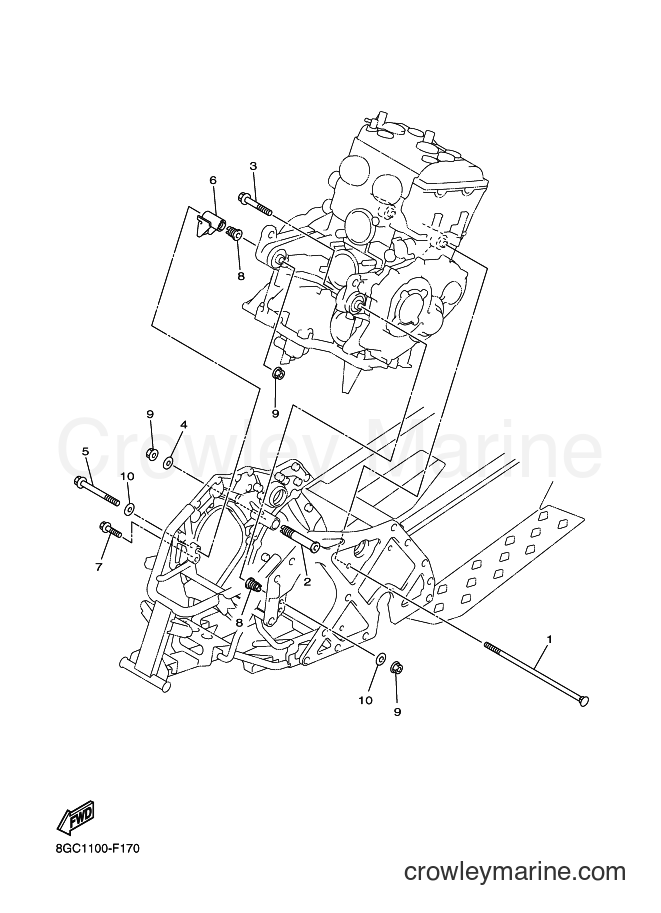 Yamaha Motors RT50FX (8GN1) [020] - ENGINE BRACKET
