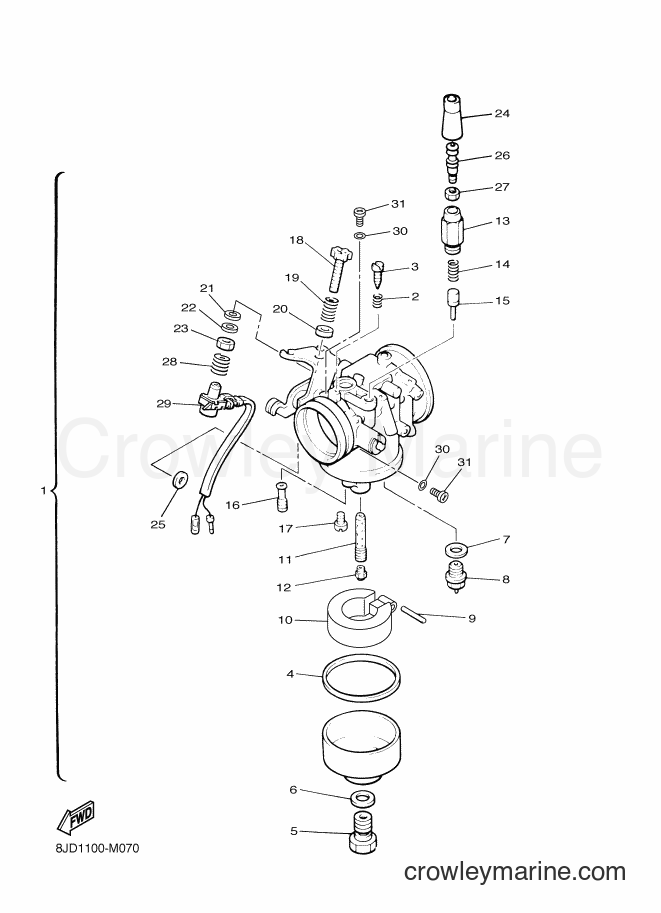 2014 Snowmobile VK540E - VK540E (8JD2) [020] - CARBURETOR