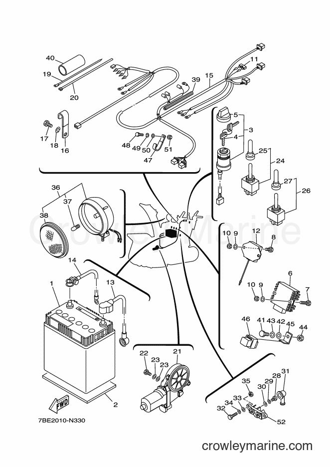 Yamaha Motors YT1280EX (7BE2) [010] - ELECTRICAL 1
