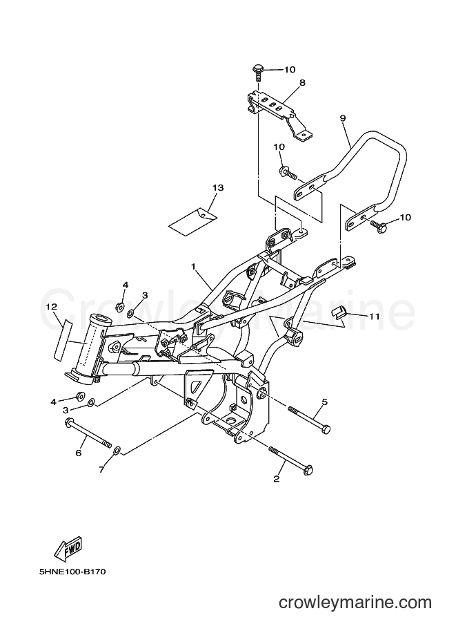 2004 Dirt Bike TT-R90E - TT-R90E (5HNM) [070] - FRAME
