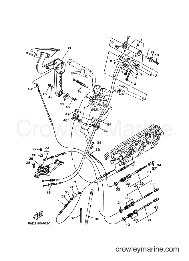 Yamaha Motors ENG FOR XA1200 (67B) [900] - CONTROL CABLE