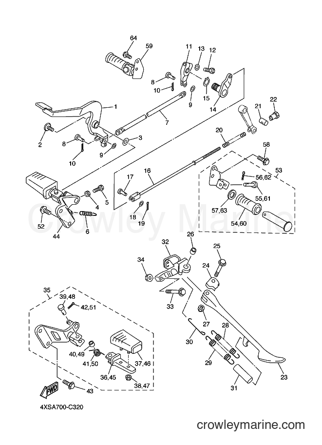 Yamaha Motors XVS650 (3B63) [010] - STAND & FOOTREST