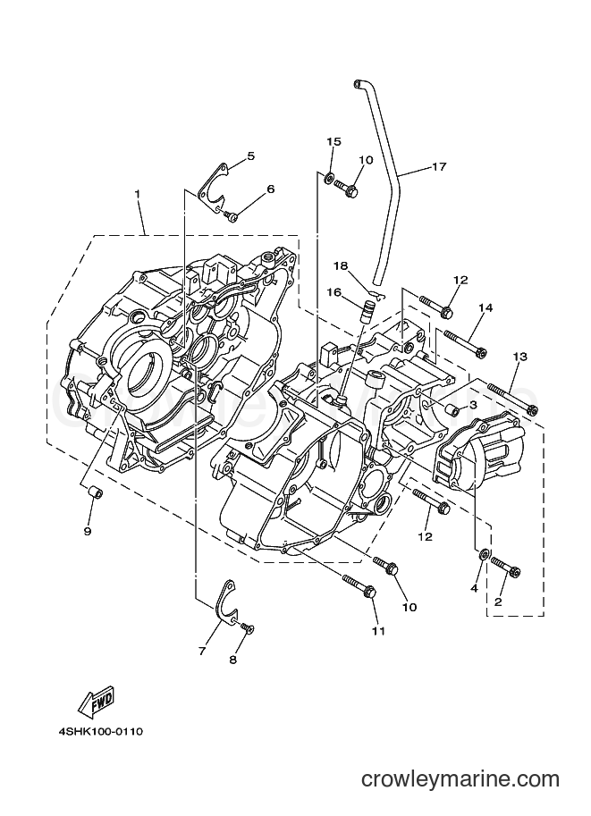Yamaha Motors YFM400FW (4SHR) [010] - CRANKCASE
