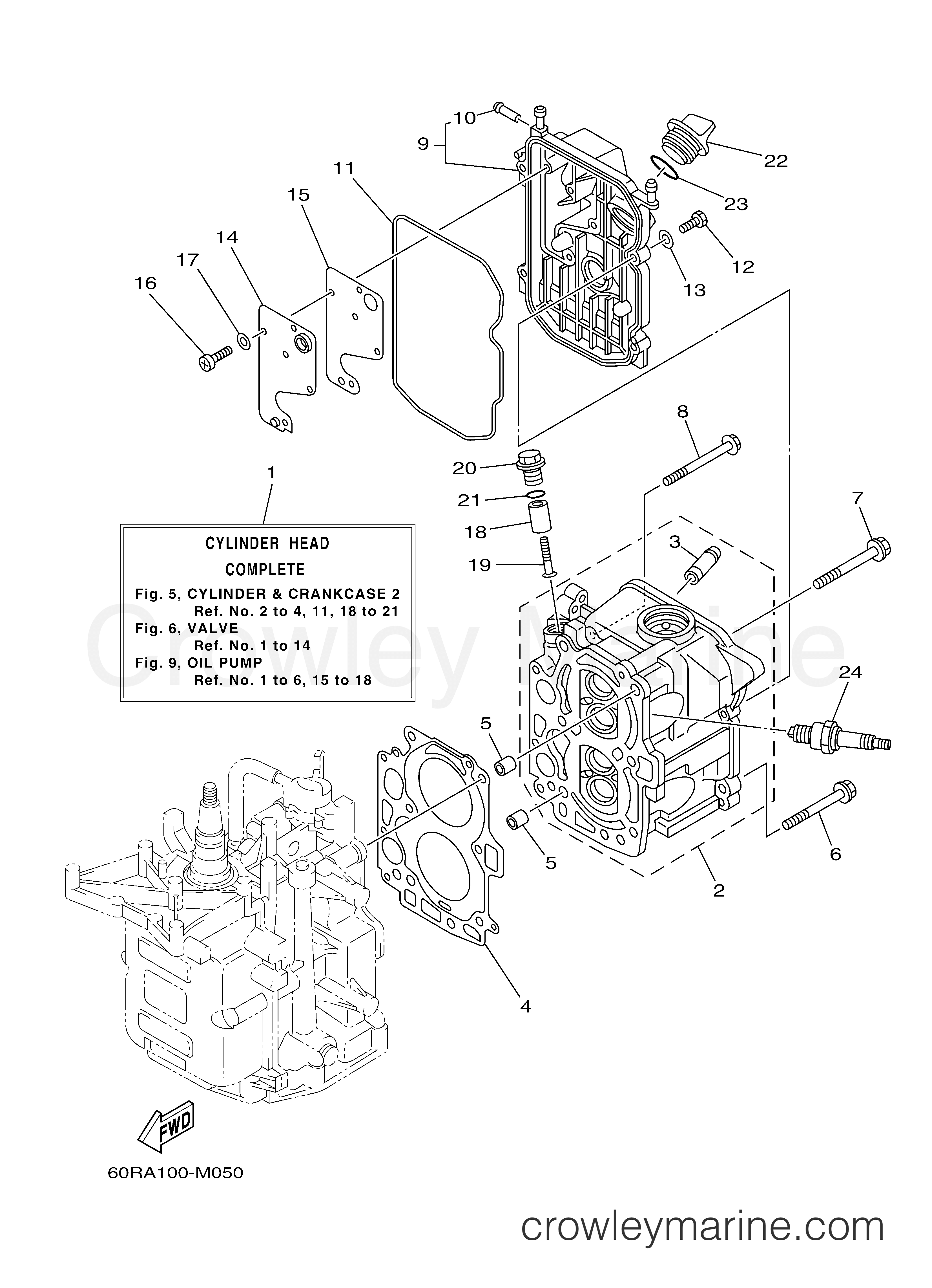 Yamaha Motors F8SMHA - CYLINDER CRANKCASE 2