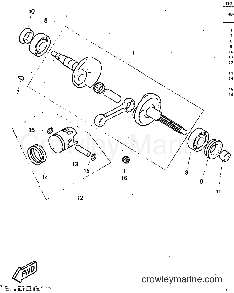 1997 Scooter YQ50 - YQ50 (5CK1) [999] - CRANKSHAFT & PISTON