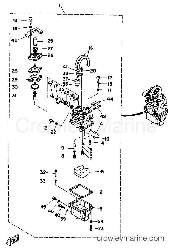 Yamaha Motors F9.9MLHP - CARBURETOR