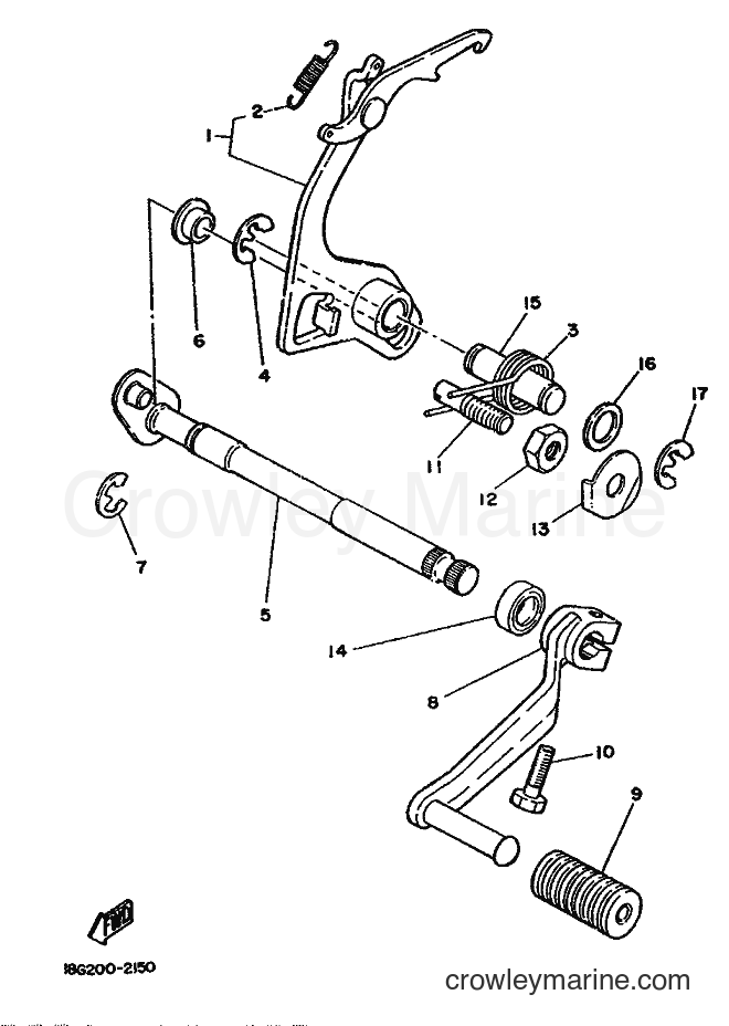 1987 Dirt Bike DT125-MX - DT125-MX (4J3) [999] - SHIFT SHAFT