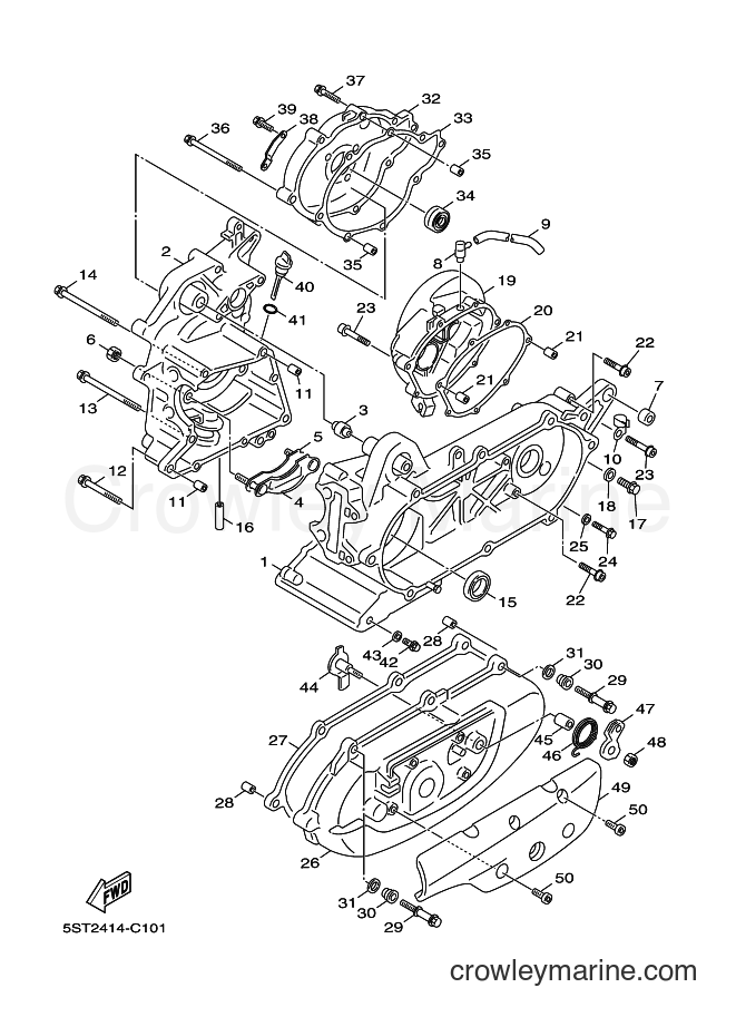 Yamaha Motors XC50 (3D1A) [010] - CRANKCASE