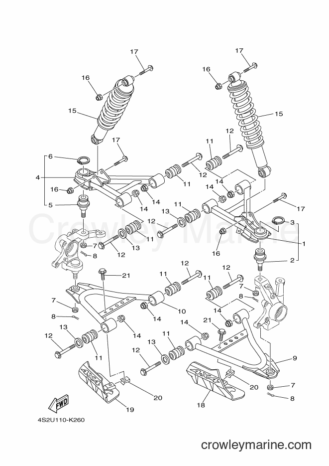 2012 ATV YFM450FWAD - YFM450FWAD (1CTF) [010] - FRONT SUSPENSION & WHEEL