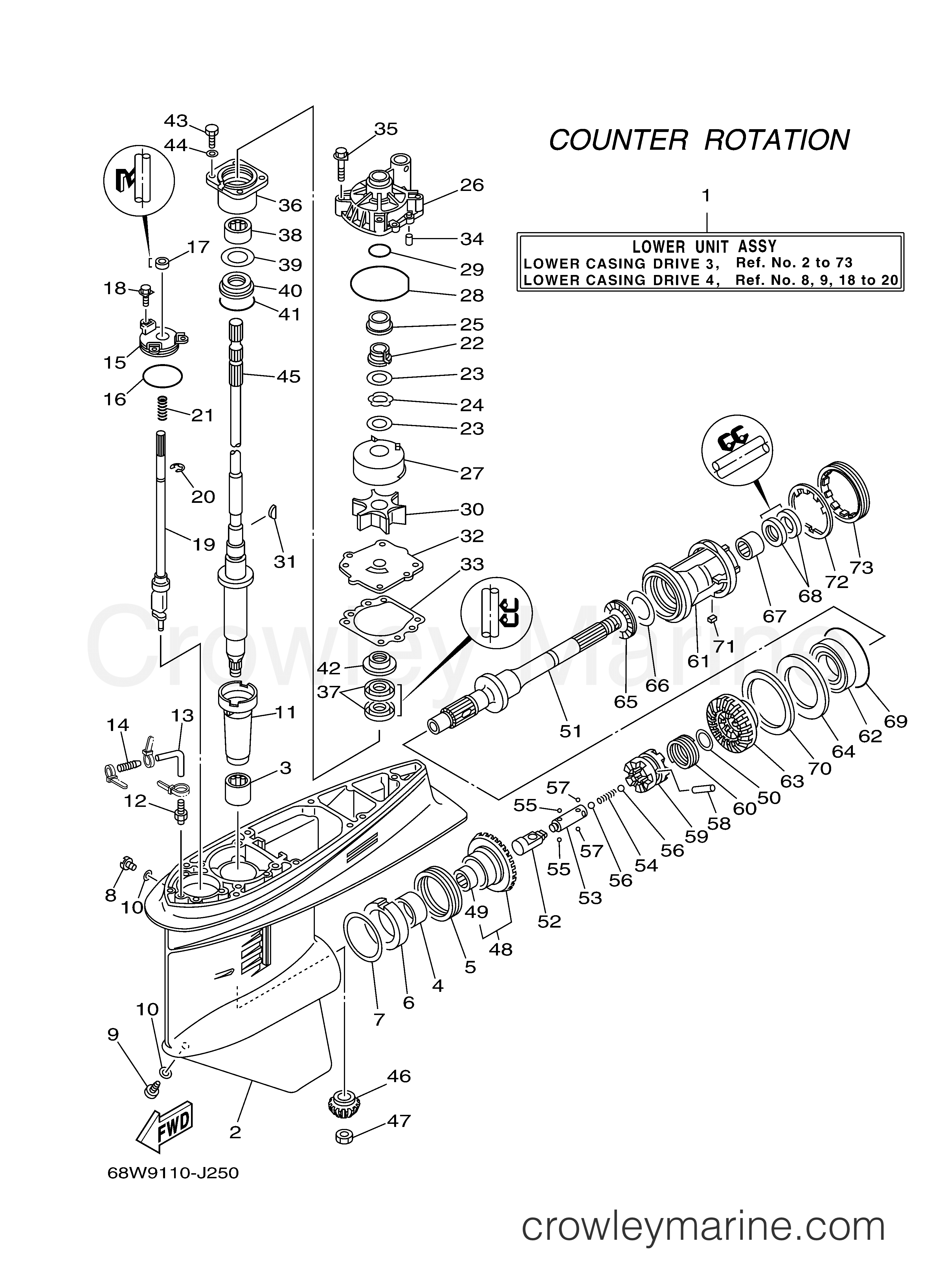 Yamaha Motors LF115TXR - LOWER CASING DRIVE 3