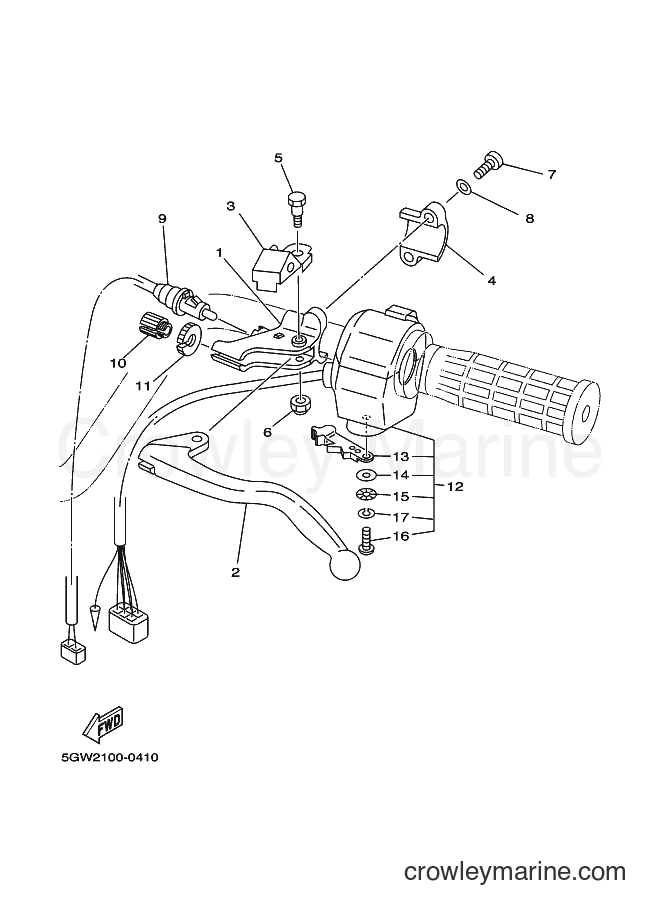 2000 ATV YFM400N - YFM400N (5GW3) [010] - HANDLE SWITCH & LEVER