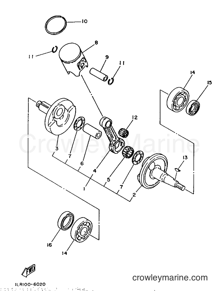 Yamaha Motors YZ80 (1LR) [999] - CRANKSHAFT & PISTON