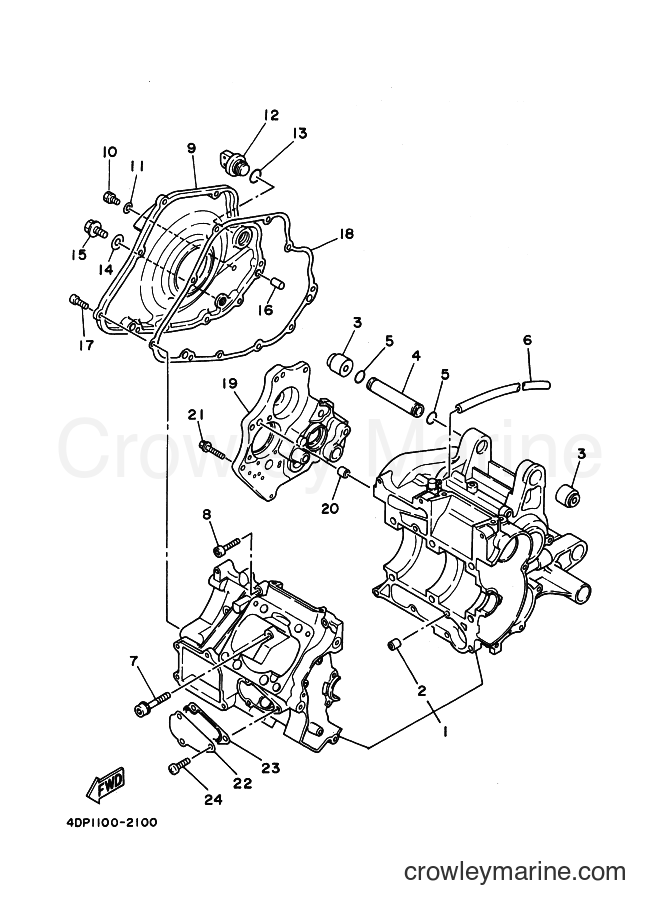1995 Street Bike TZ250 - TZ250 (4DP4) [010] - CRANKCASE
