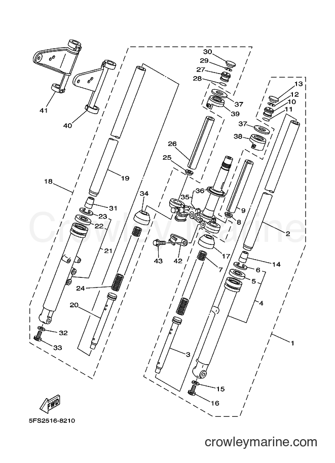 1998 Street Bike RX115 - RX115 (5FS1) [010] - FRONT FORK