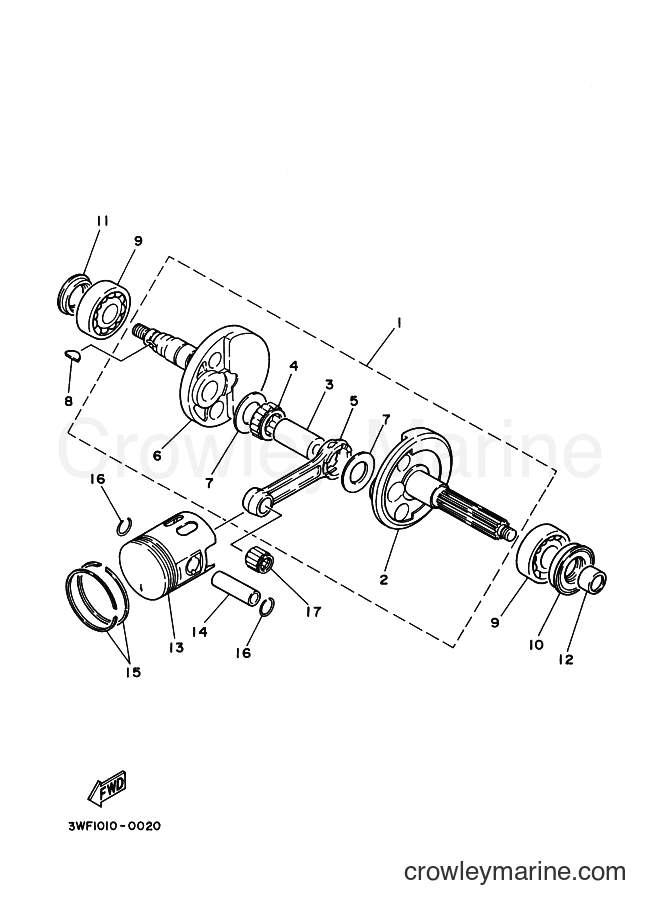 1991 Scooter CY90 - CY90 (4CX1) [999] - CRANKSHAFT & PISTON