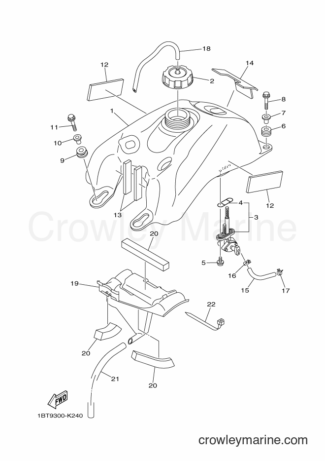 2012 ATV YFM250R - YFM250R (1BTG) [010] - FUEL TANK