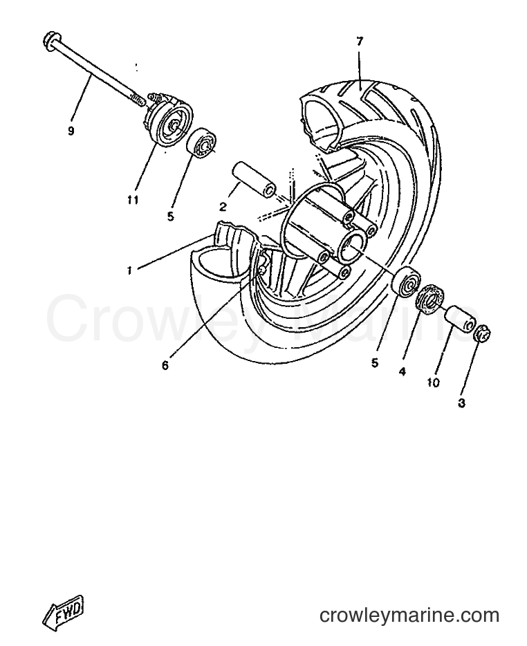 1996 Scooter CW50RSP - CW50RSP (4UR1) [999] - FRONT WHEEL