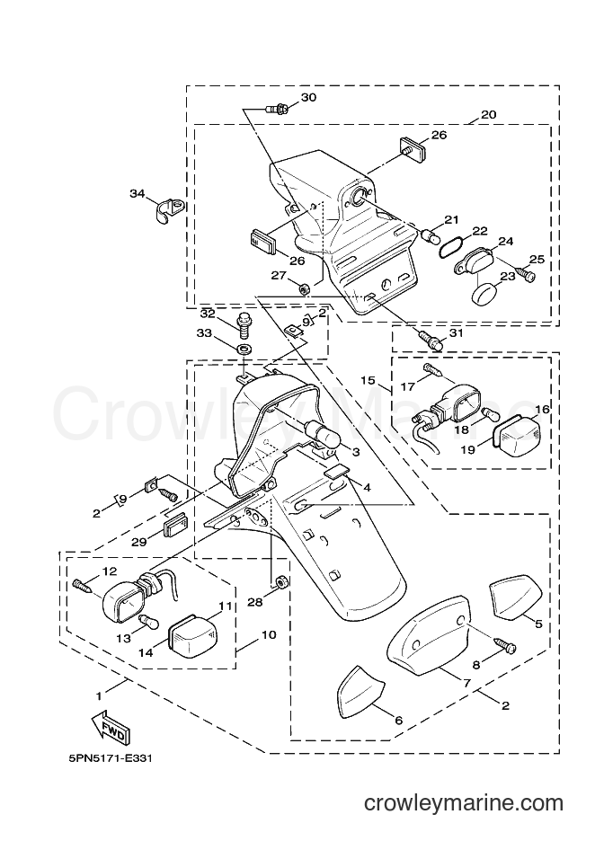 2009 Scooter YW50Y - YW50Y (5PN7) [010] - TAILLIGHT