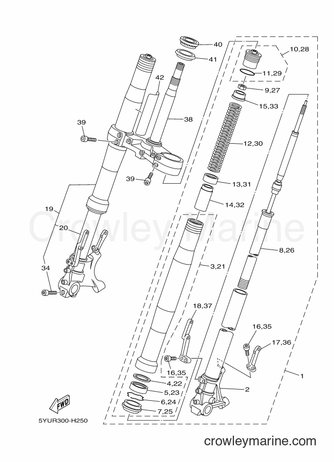 2009 Street Bike MT01S - MT01S (5YUR) [010] - FRONT FORK