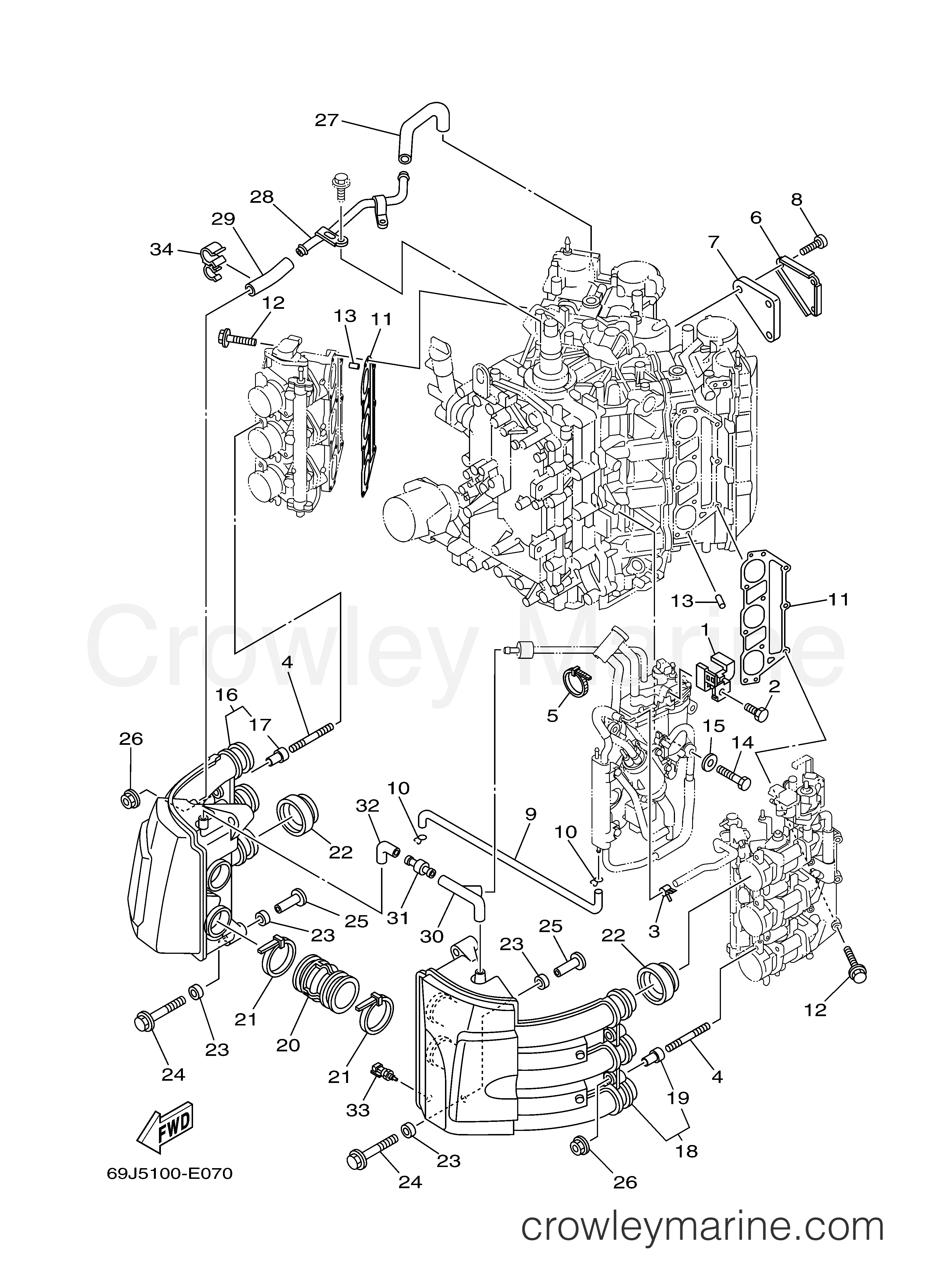 Yamaha Motors LF225TUR - INTAKE 1