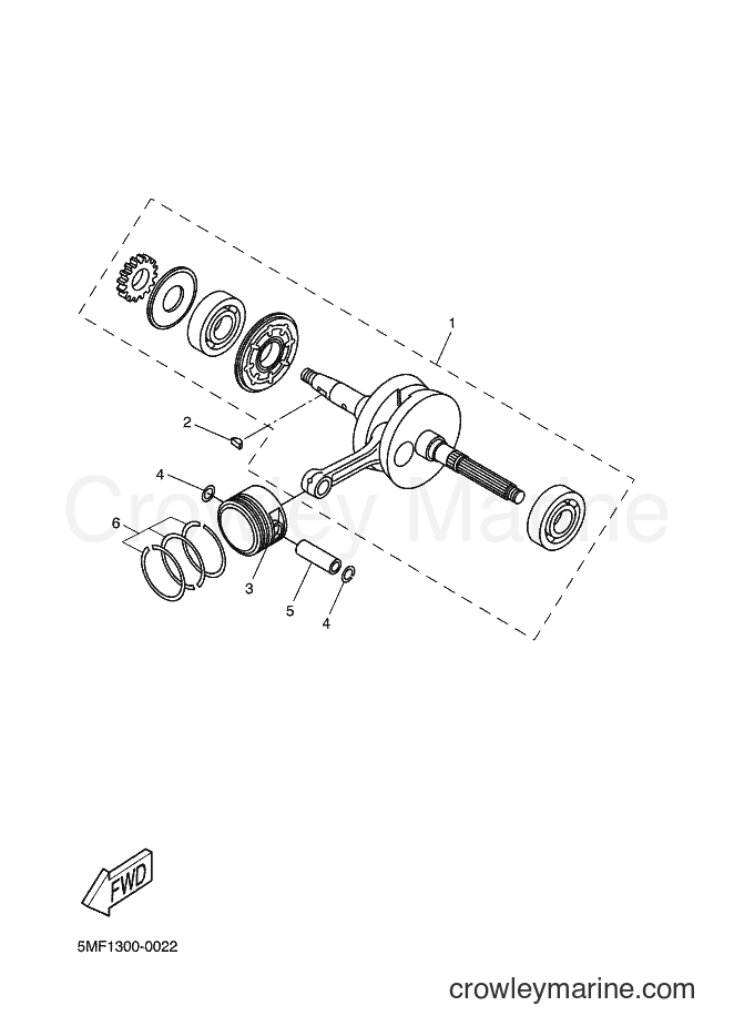 2000 Scooter XN125 - XN125 (5MF1) [040] - CRANKSHAFT & PISTON