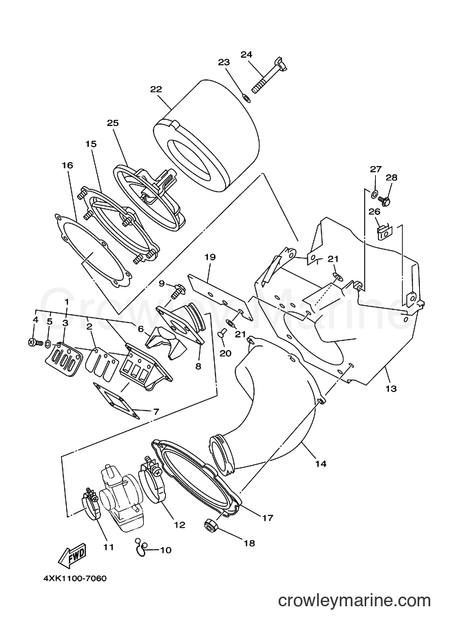 1997 Dirt Bike WR250Z - WR250Z (4XK1) [030] - INTAKE