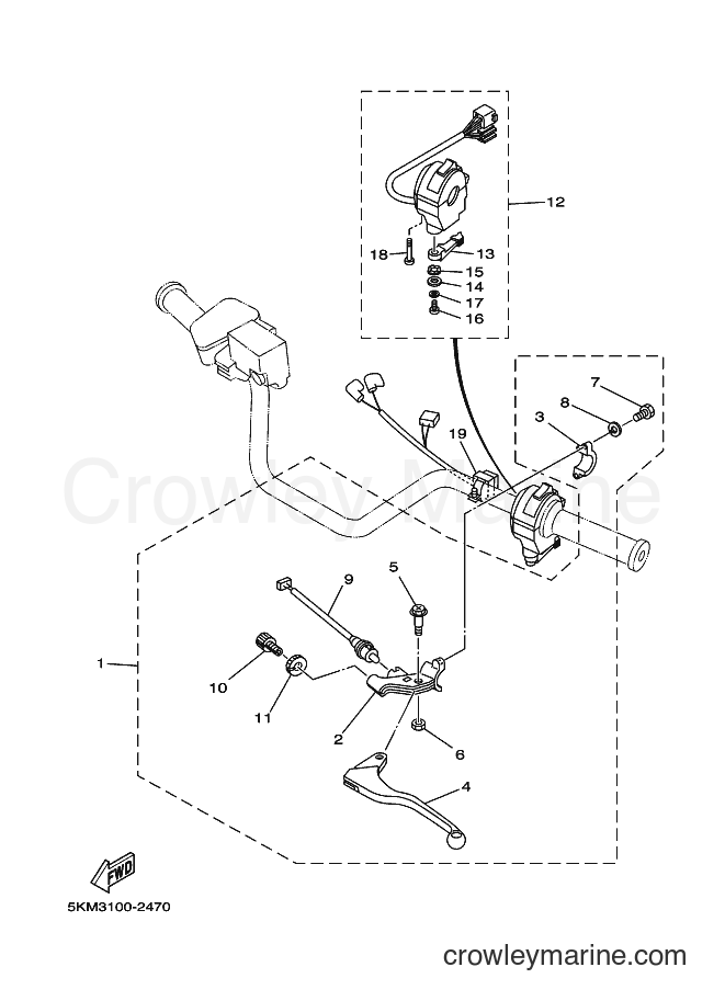 2002 ATV YFM660FWA - YFM660FWA (5KM3) [010] - HANDLE SWITCH & LEVER