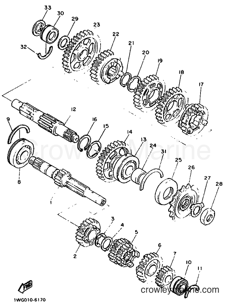 Yamaha Motors FZR400 (3BF2) [010] - TRANSMISSION