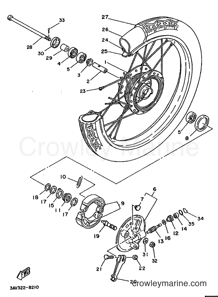 1988 Scooter FS1 - FS1 (3AV) [999] - FRONT WHEEL