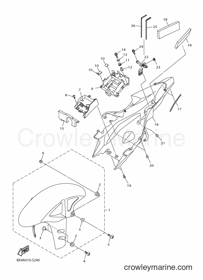 2017 Sport Bike YZF-R1 RaceBase - YZF-R1 RaceBase (BX4A) [010] - FENDER
