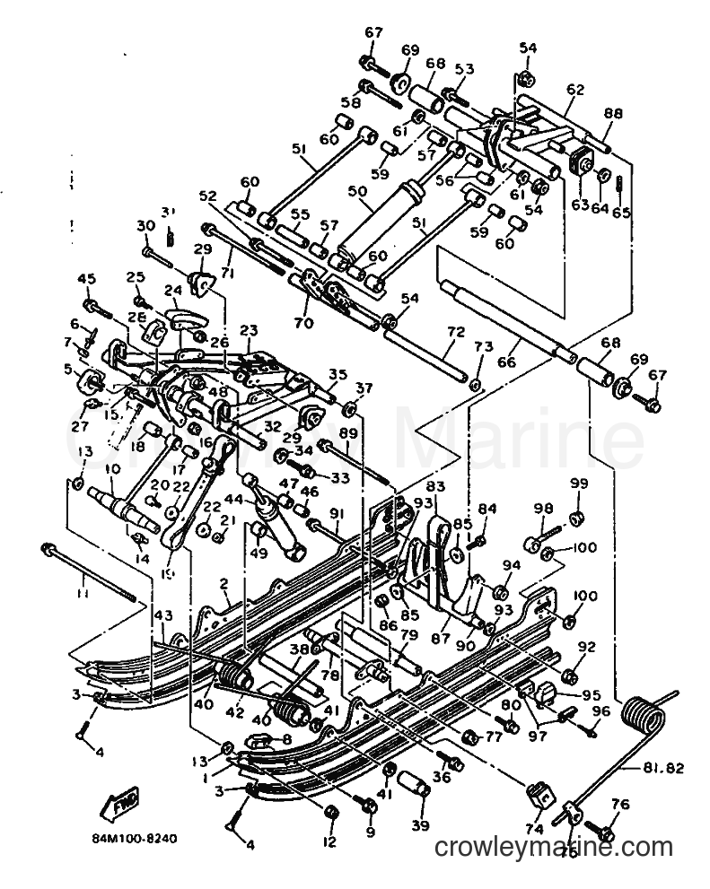 1988 Snowmobile EX570BS8 - EX570BS8 (84N0) [020] - TRACK SUSPENSION 2