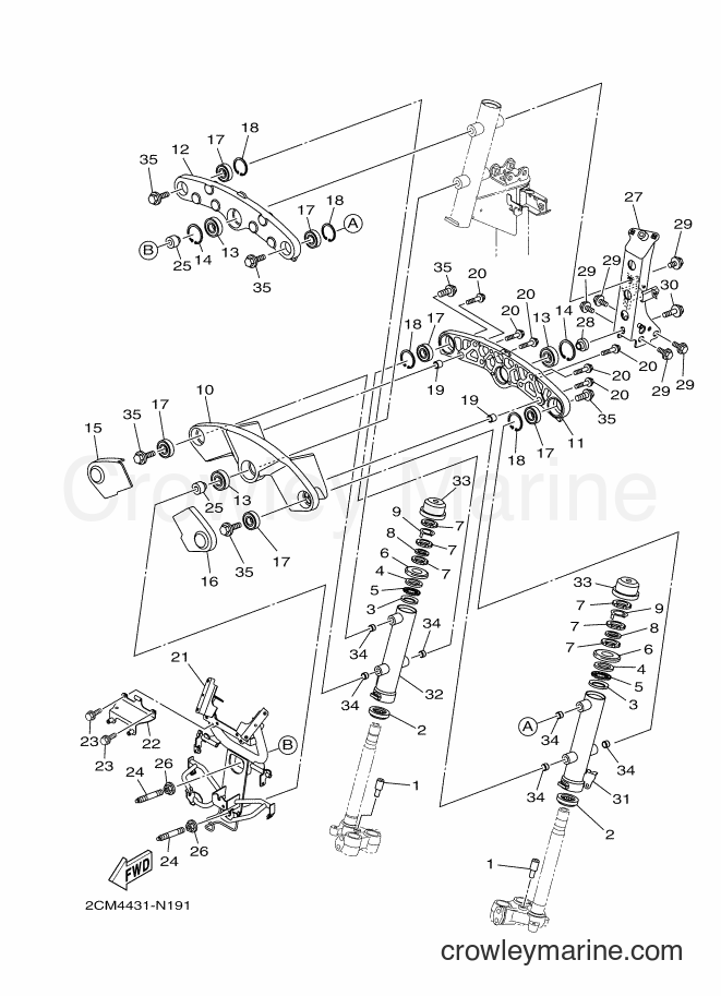 Yamaha Motors MW125A (2CM4) [010] - STEERING